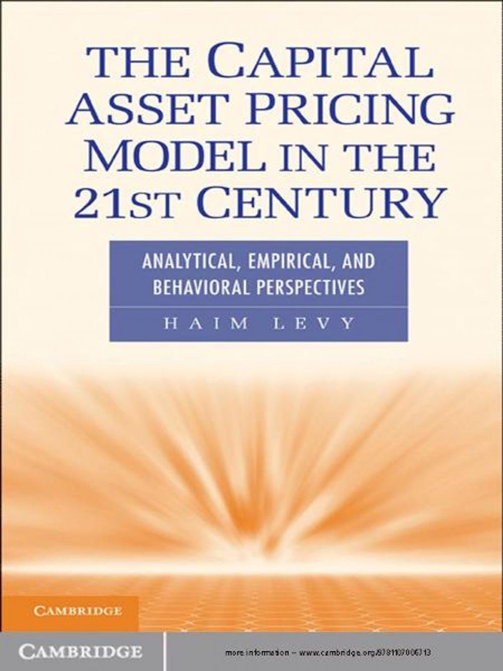 Big bigCover of The Capital Asset Pricing Model in the 21st Century