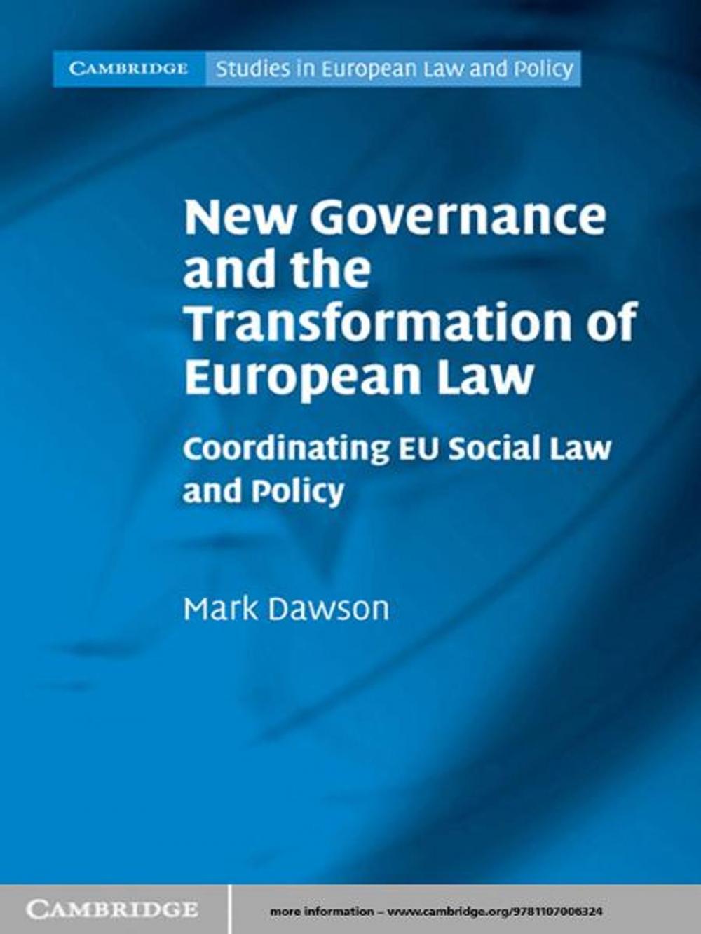 Big bigCover of New Governance and the Transformation of European Law