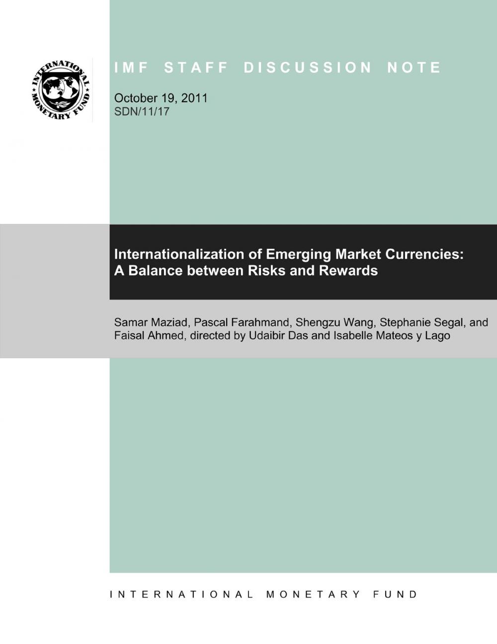 Big bigCover of Internationalization of Emerging Market Currencies--A Balance Between Risks and Rewards