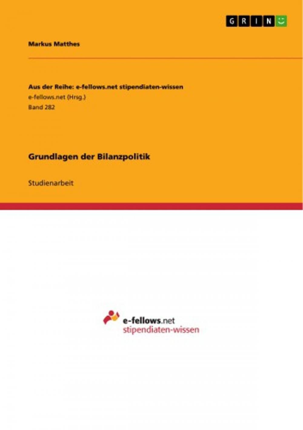 Big bigCover of Grundlagen der Bilanzpolitik