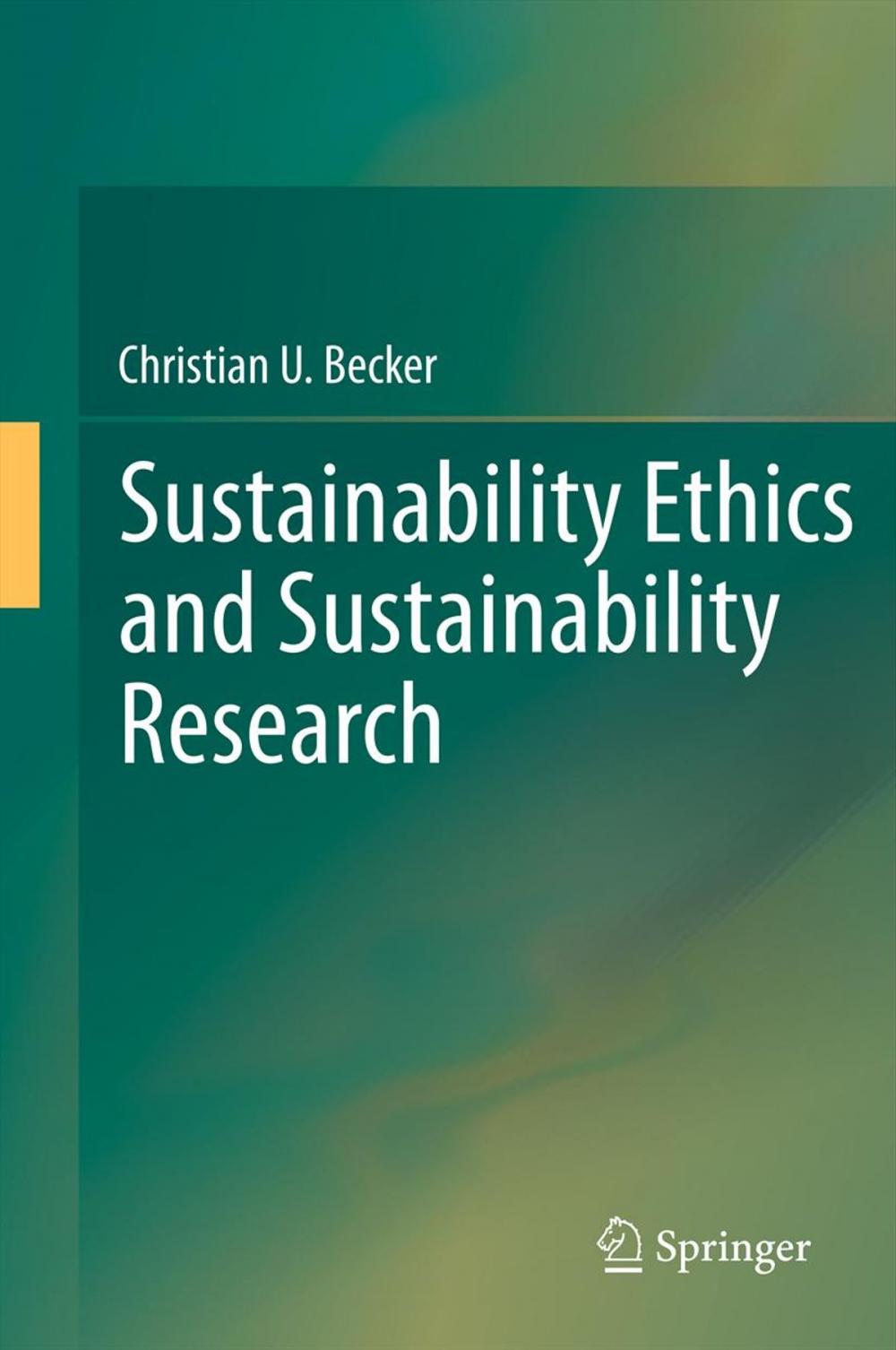 Big bigCover of Sustainability Ethics and Sustainability Research