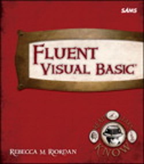 Cover of the book Fluent Visual Basic by Rebecca M. Riordan, Pearson Education