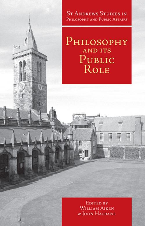 Cover of the book Philosophy and Its Public Role by William Aiken, Andrews UK