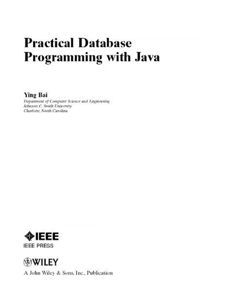 Big bigCover of Practical Database Programming with Java