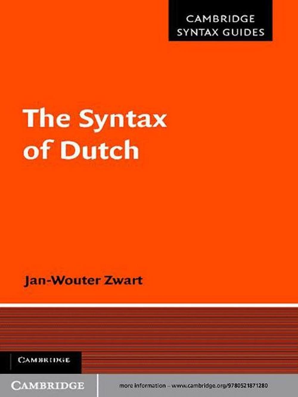 Big bigCover of The Syntax of Dutch