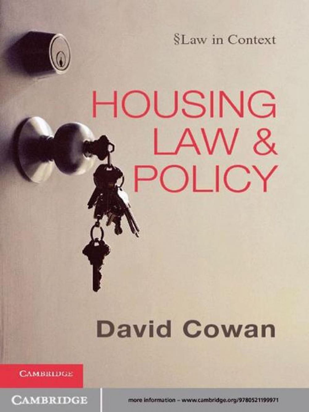 Big bigCover of Housing Law and Policy