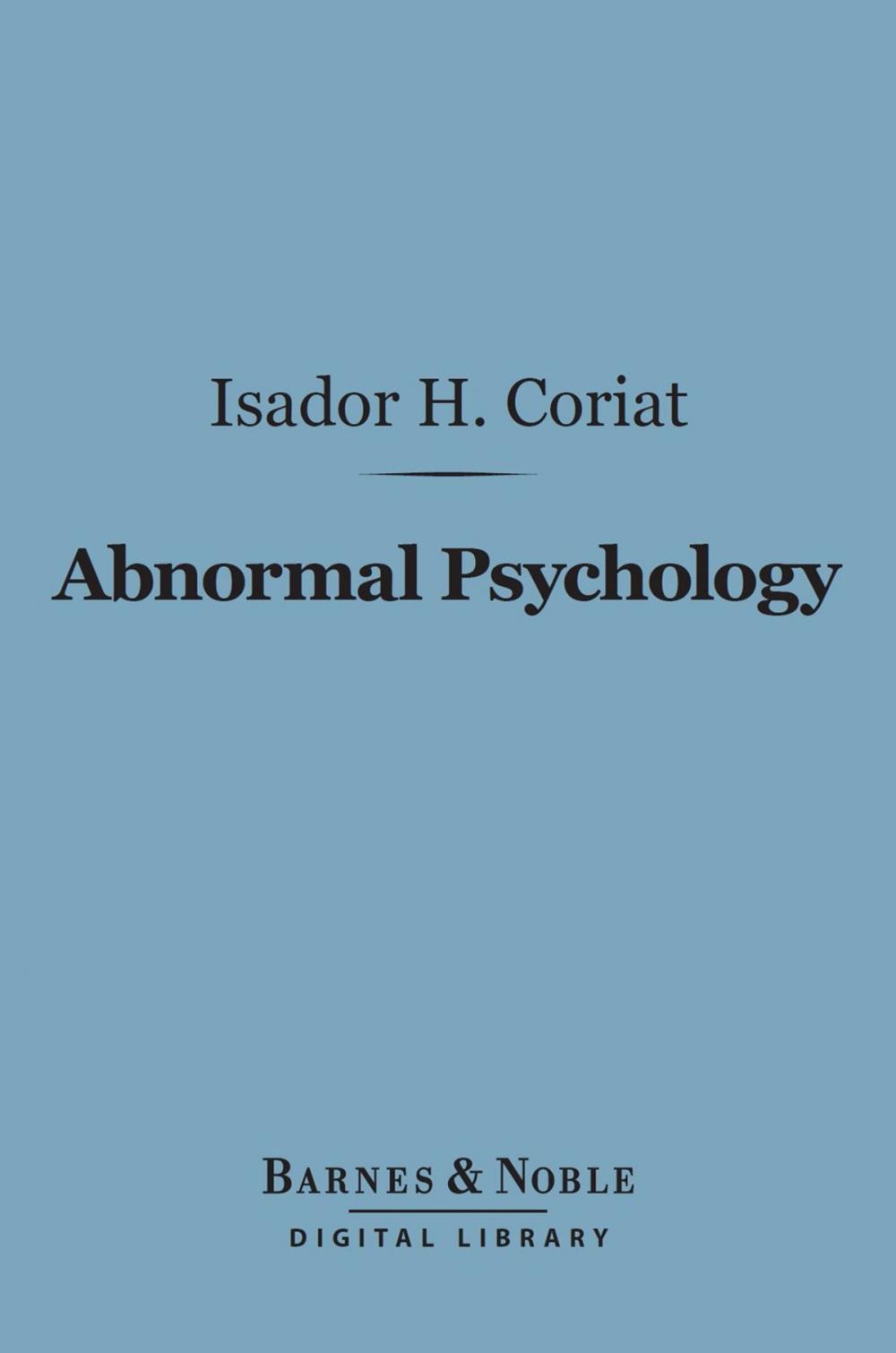 Big bigCover of Abnormal Psychology (Barnes & Noble Digital Library)