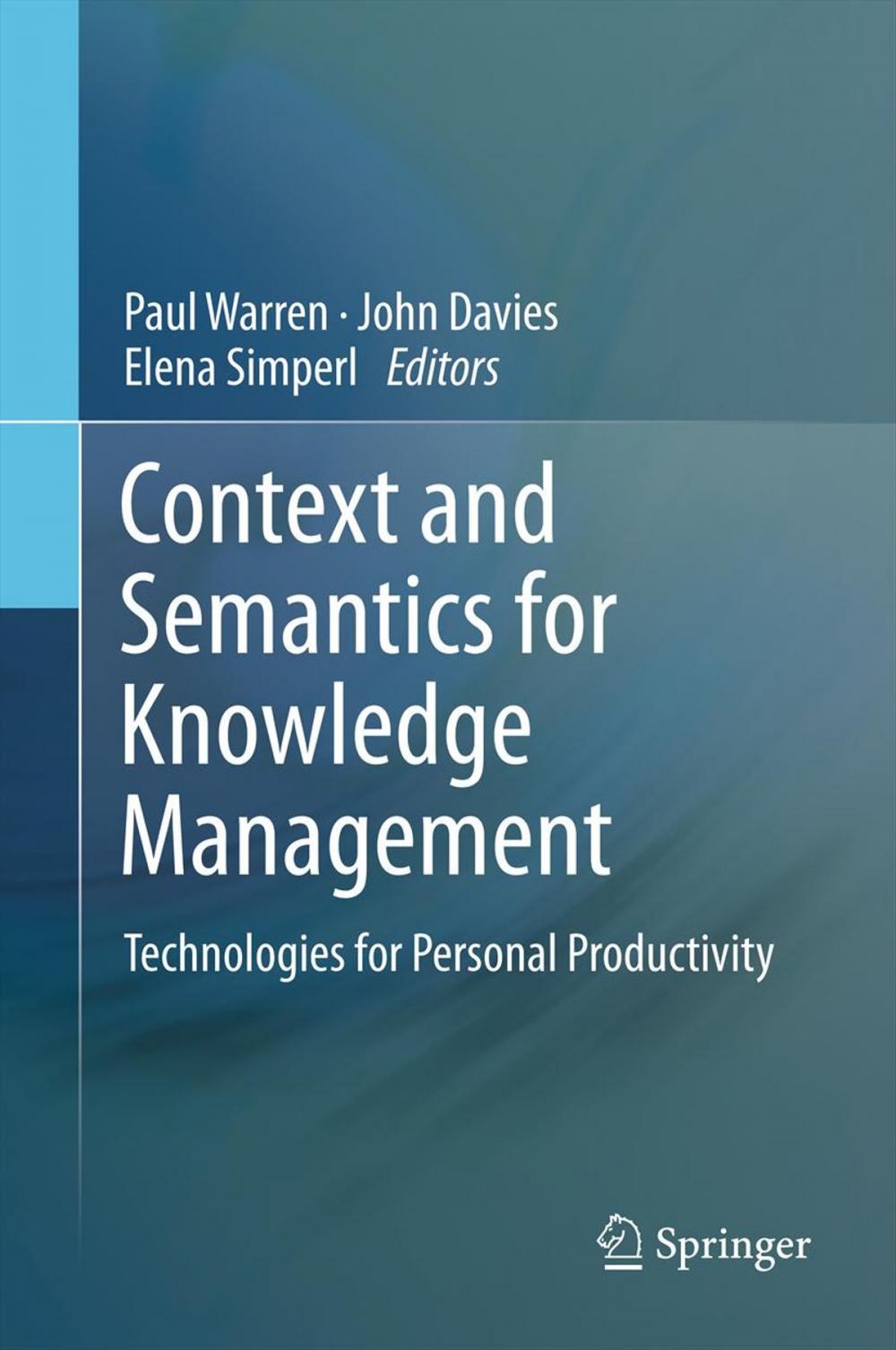 Big bigCover of Context and Semantics for Knowledge Management