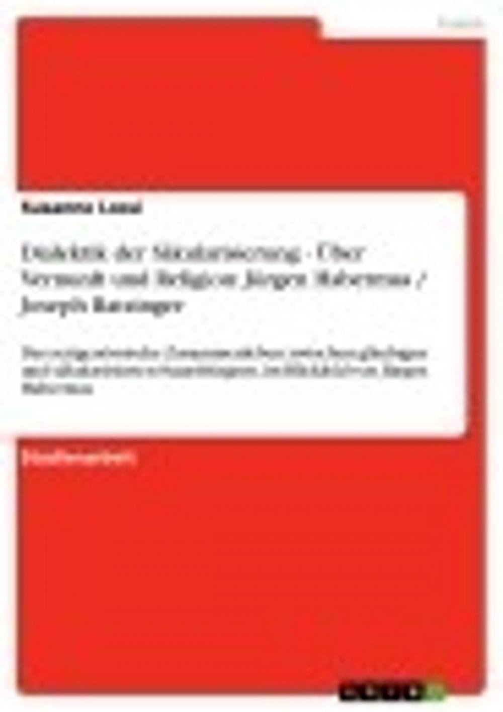 Big bigCover of Dialektik der Säkularisierung - Über Vernunft und Religion: Jürgen Habermas / Joseph Ratzinger