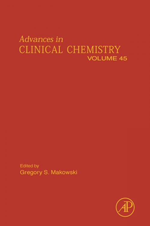 Cover of the book Advances in Clinical Chemistry by Gregory S. Makowski, Elsevier Science