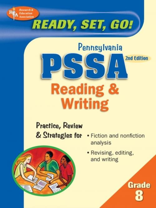 Cover of the book PA PSSA 8th Grade Reading & Writing 2nd Ed. by The Editors of REA, Dana Passananti, Research & Education Association