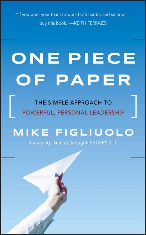 Cover of the book One Piece of Paper by Mike Figliuolo, Wiley