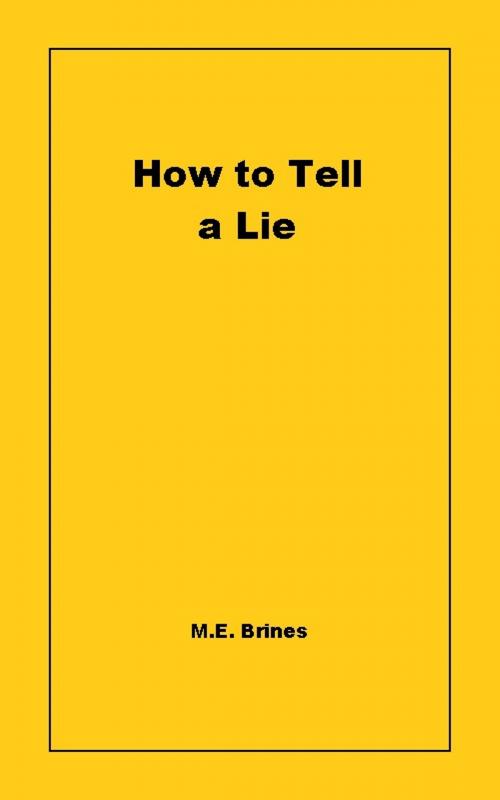 Cover of the book How to Tell a Lie by M.E. Brines, M.E. Brines