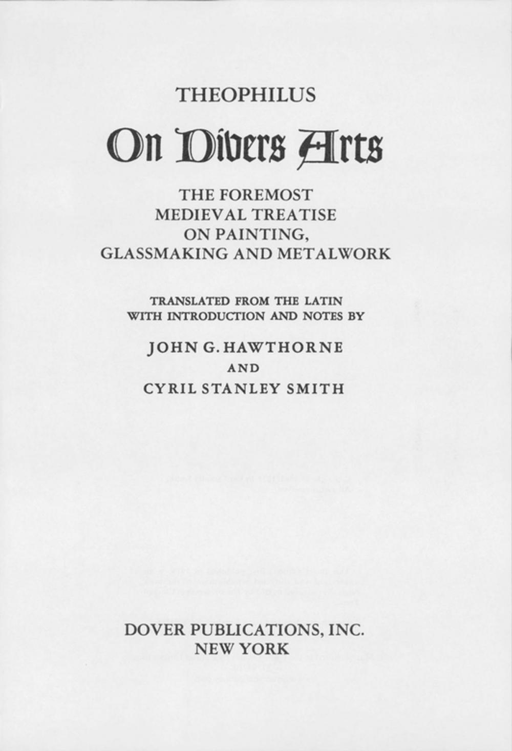 Big bigCover of On Divers Arts