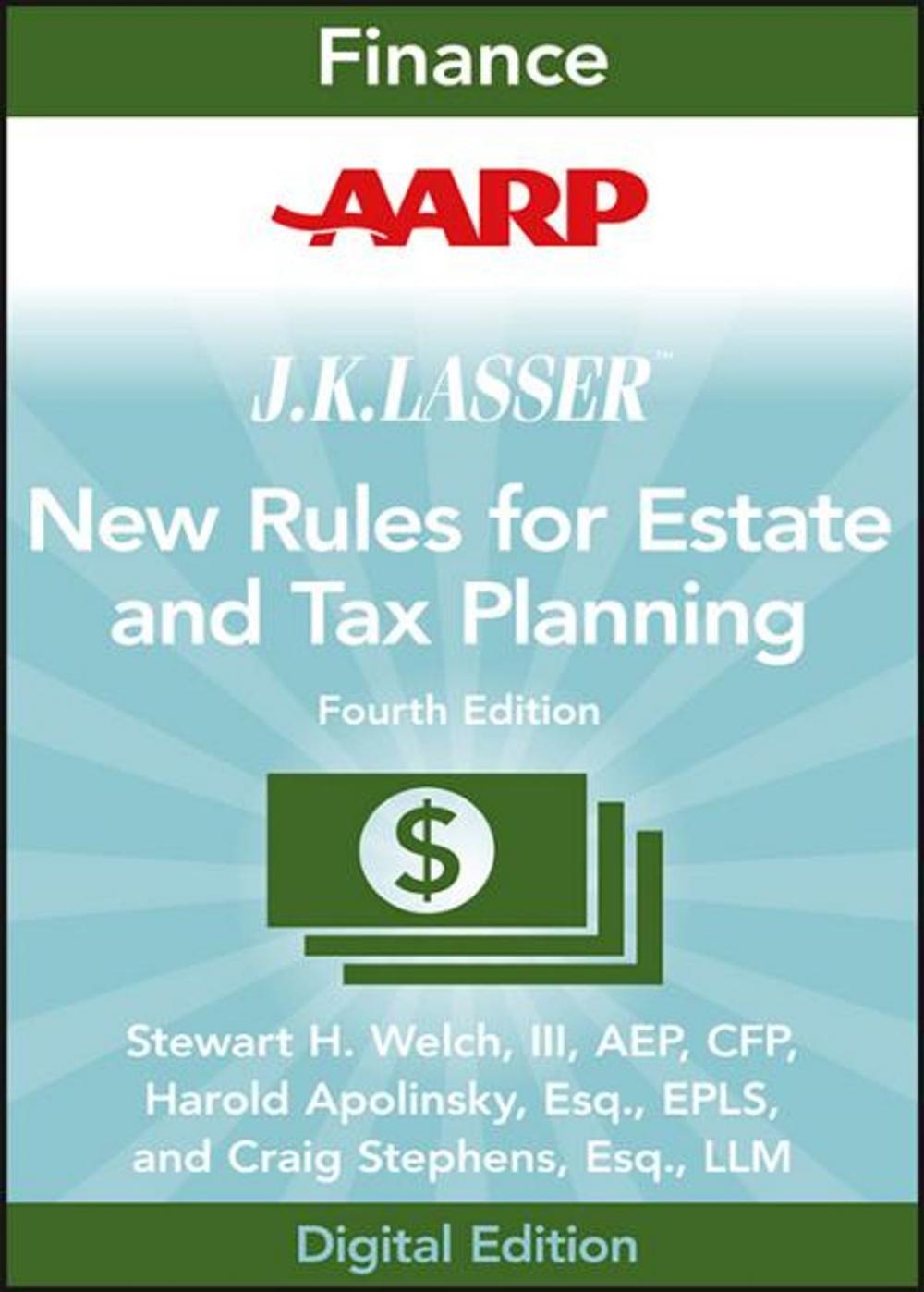 Big bigCover of AARP JK Lasser's New Rules for Estate and Tax Planning