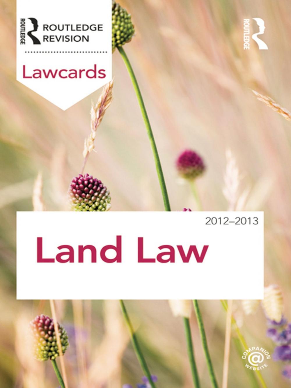 Big bigCover of Land Law Lawcards 2012-2013