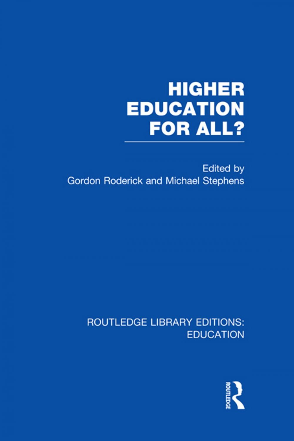 Big bigCover of Higher Education for All? (RLE Edu G)