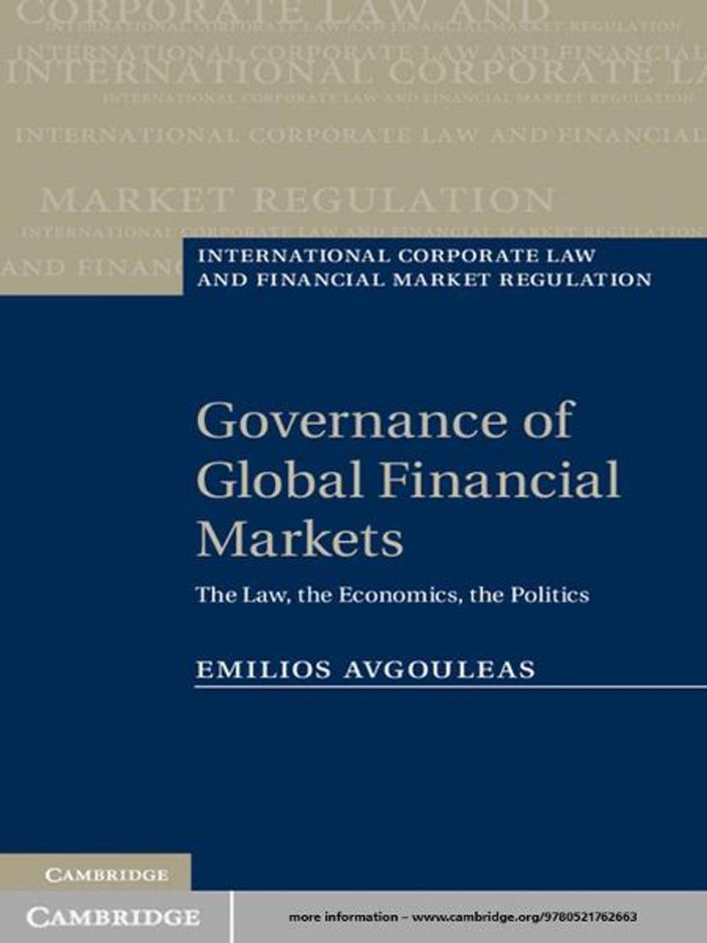 Big bigCover of Governance of Global Financial Markets