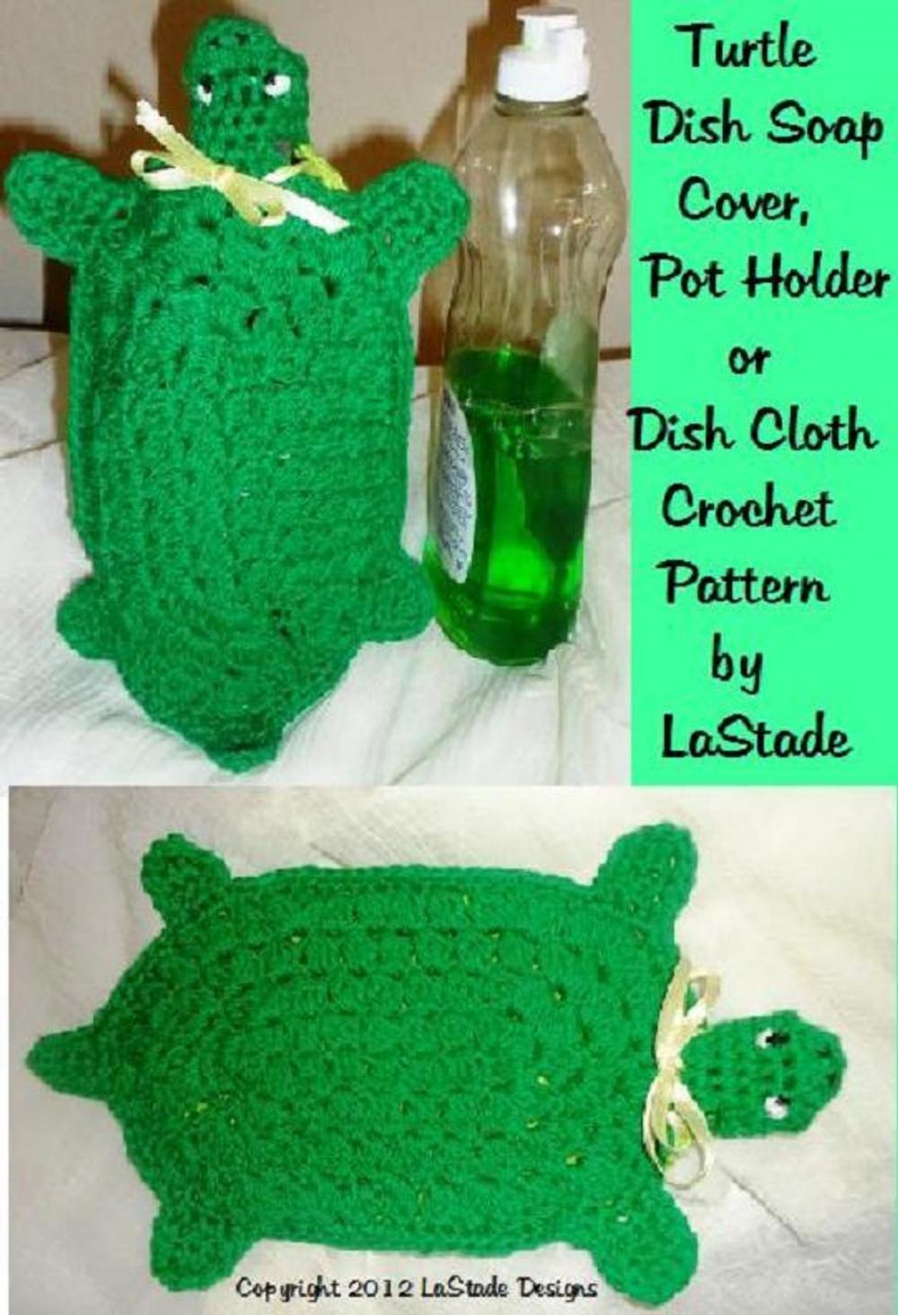 Big bigCover of Turtle DIsh Soap Cover, Hot Pad or Dish Cloth Crochet Pattern