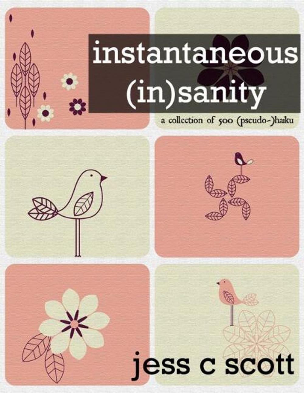 Big bigCover of Instantaneous (In)sanity: A Collection of 500 (pseudo-)haiku