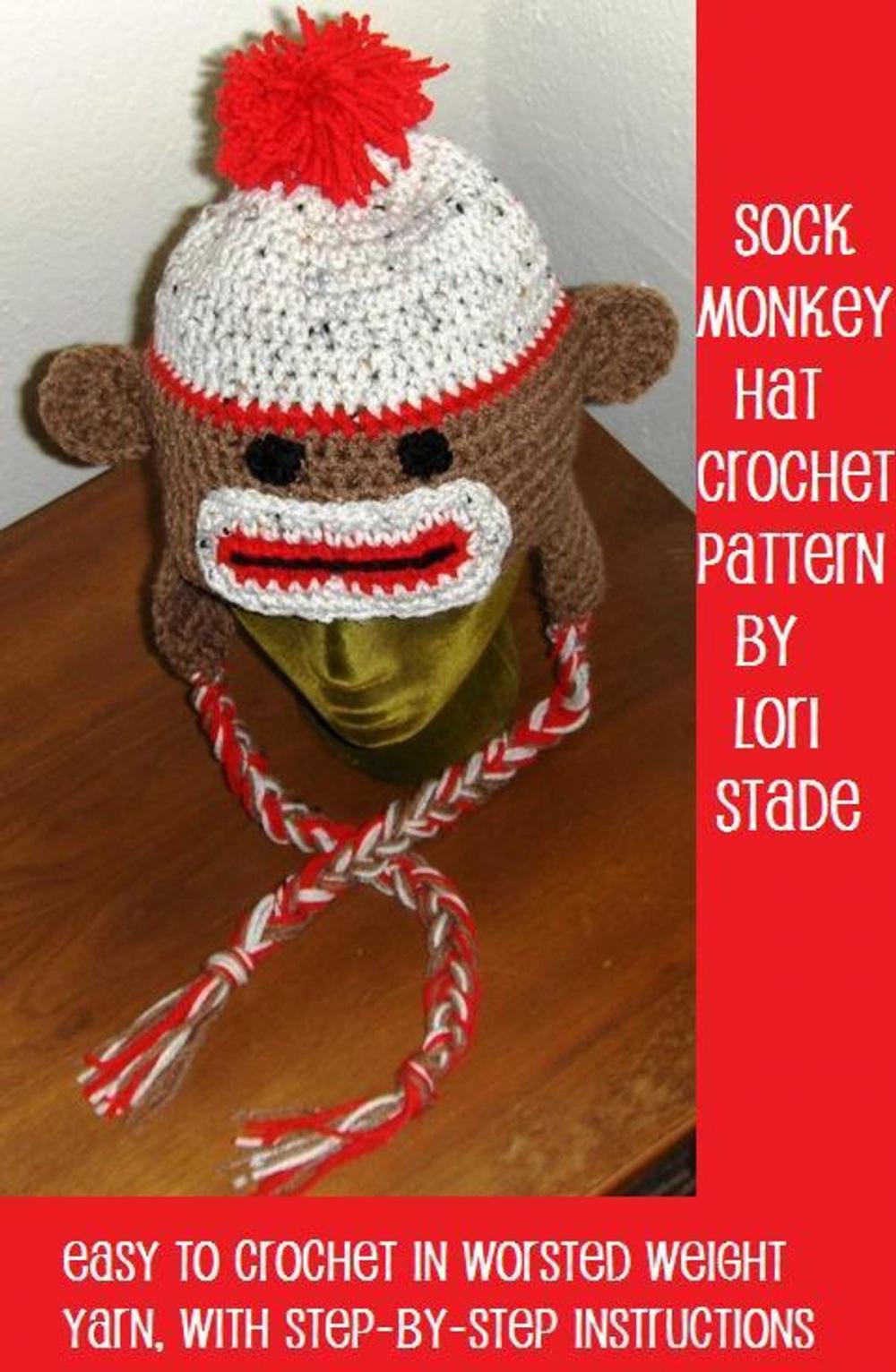 Big bigCover of Sock Monkey Hat Crochet Pattern for Adults and Teens