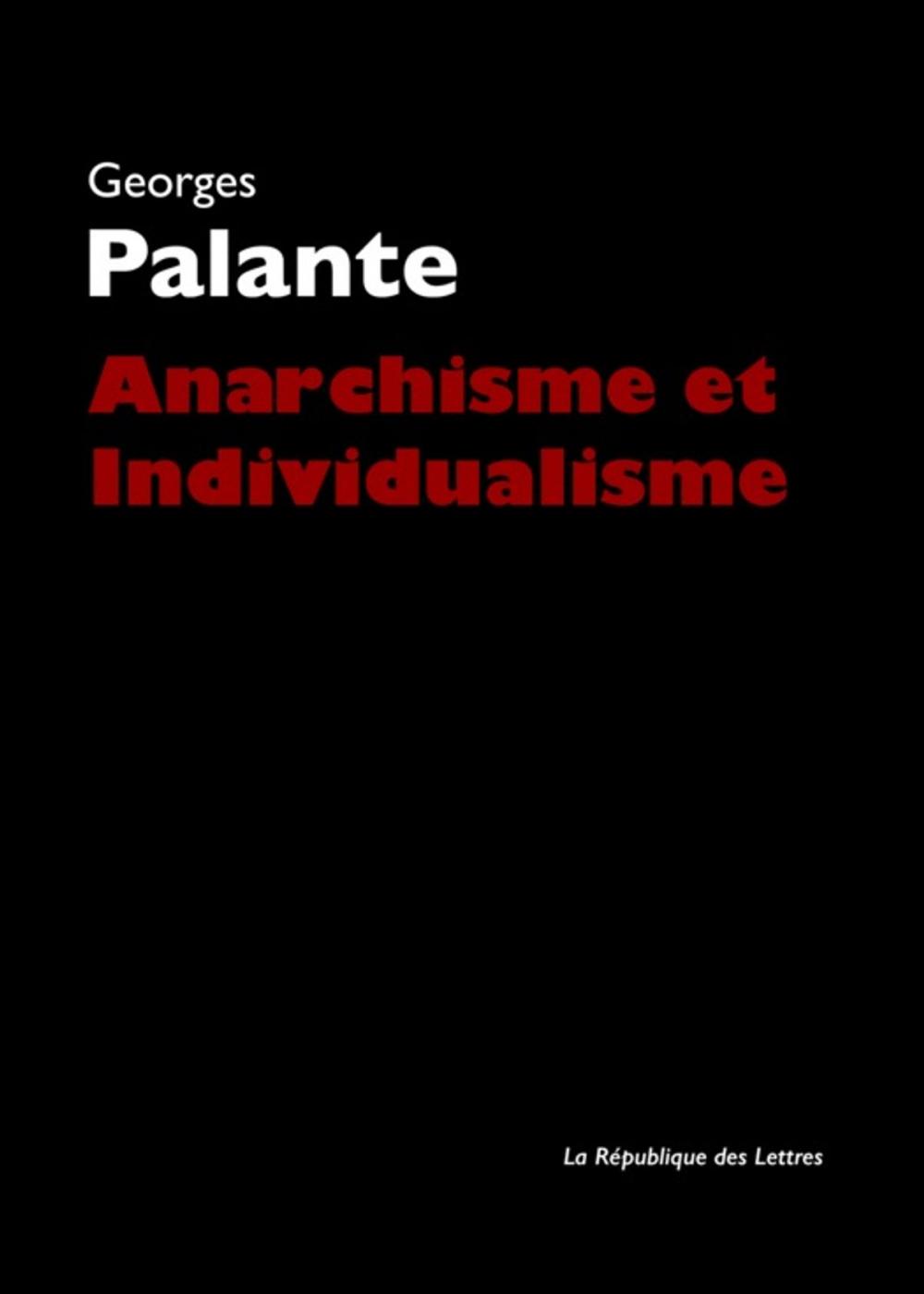 Big bigCover of Anarchisme et Individualisme