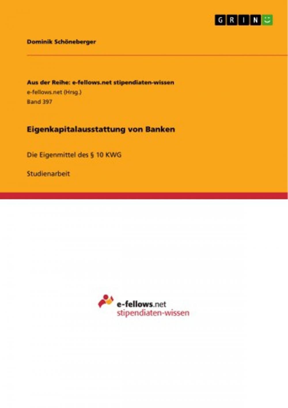 Big bigCover of Eigenkapitalausstattung von Banken