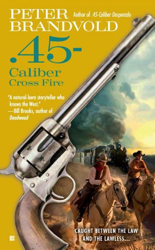 Cover of the book .45-Caliber Cross Fire by Peter Brandvold, Penguin Publishing Group