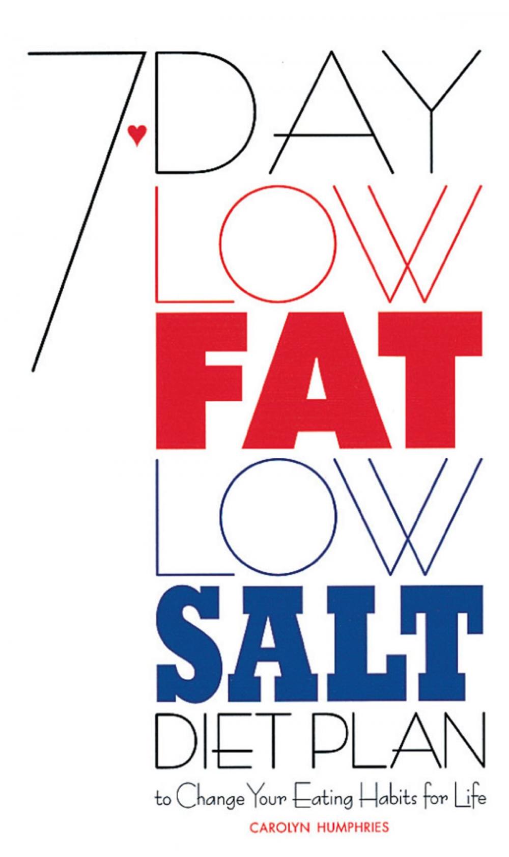 Big bigCover of 7-Day Low Fat/Low Salt Diet Plan