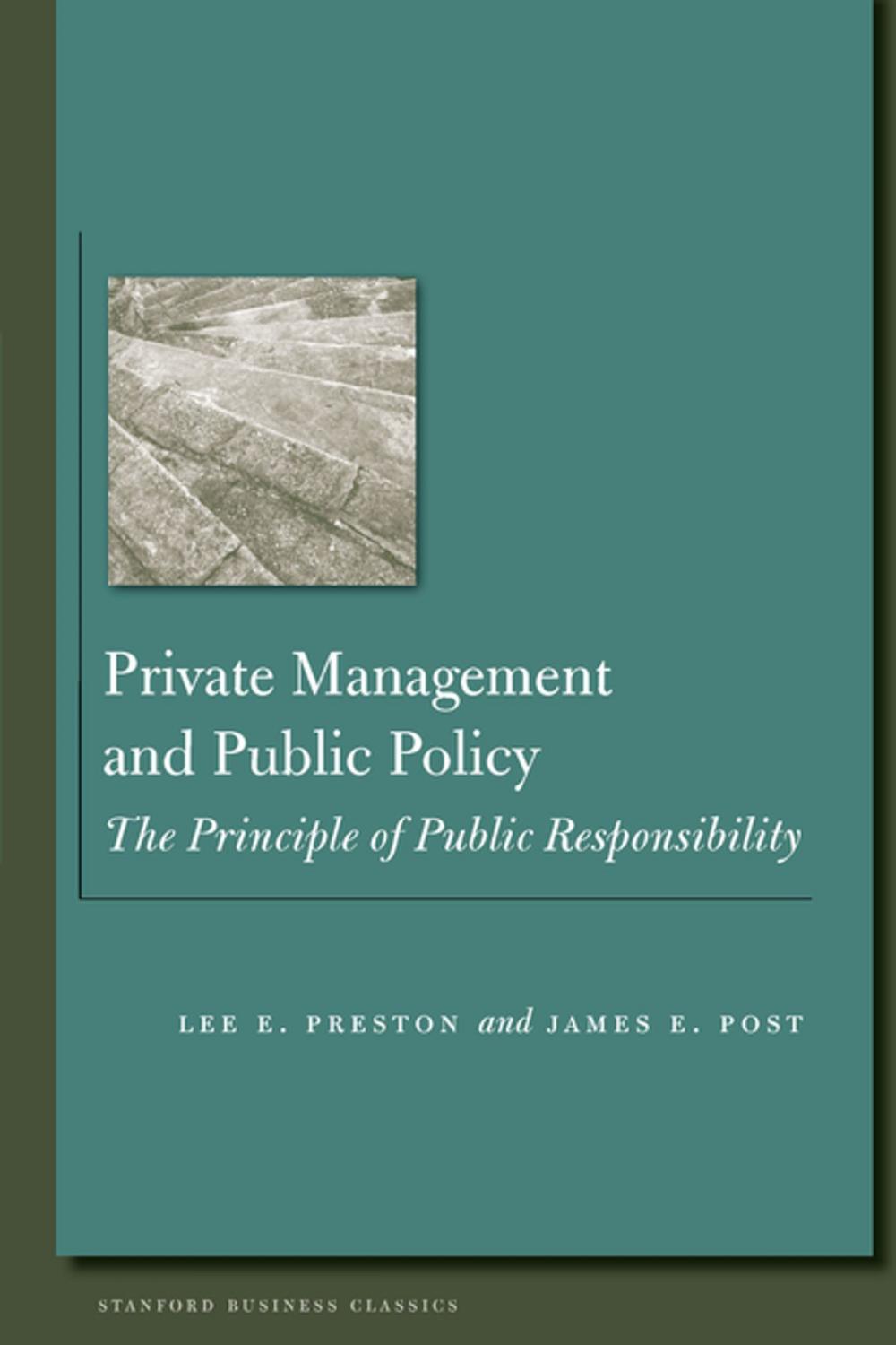 Big bigCover of Private Management and Public Policy