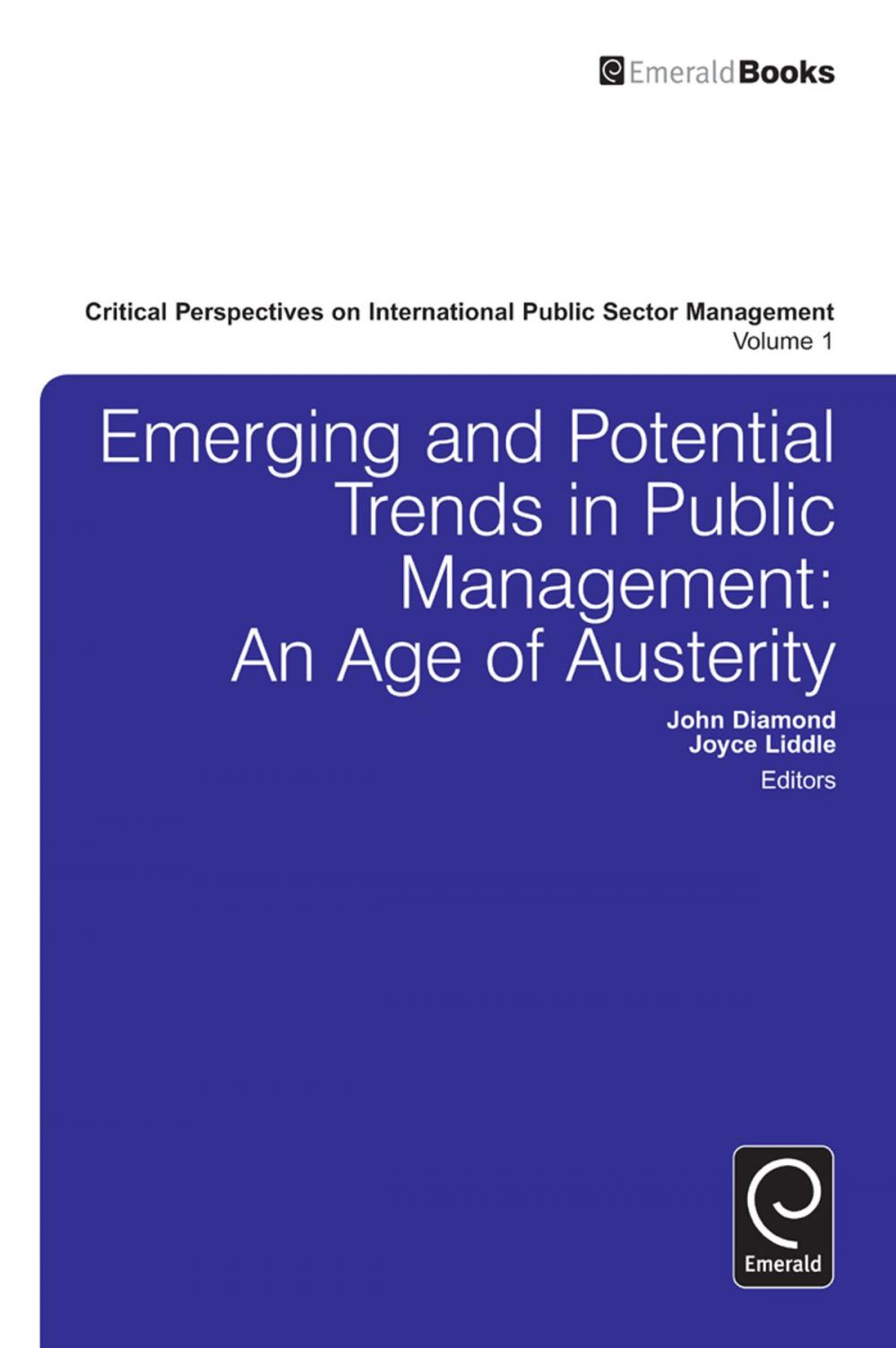 Big bigCover of Emerging and Potential Trends in Public Management