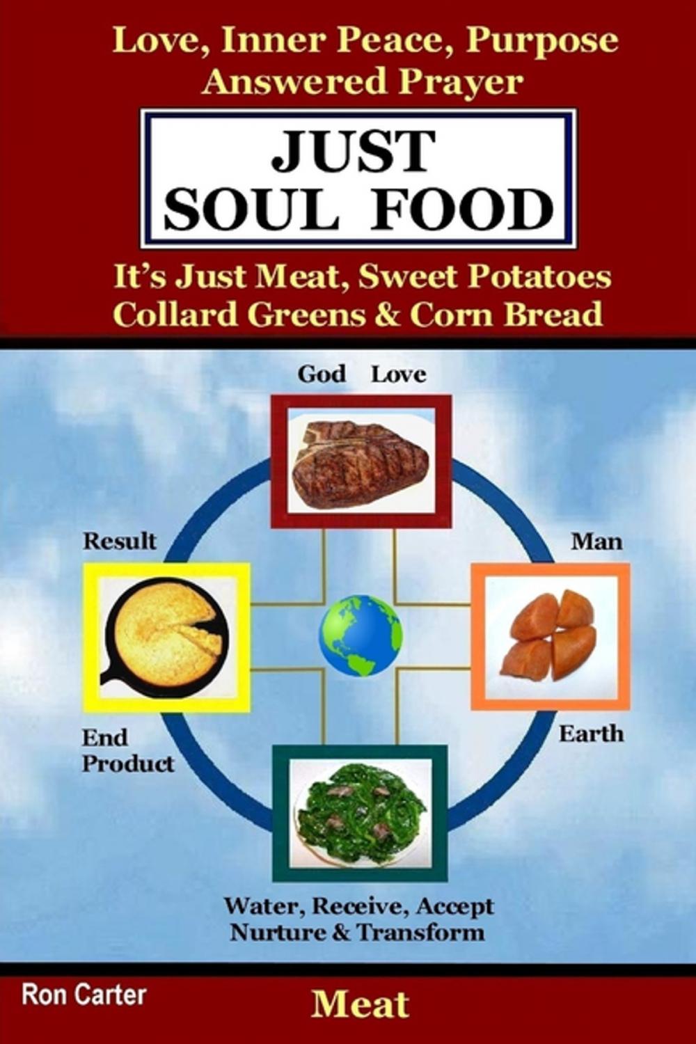 Big bigCover of Just Soul Food - Meat / Love, Inner Peace, Purpose, Answered Prayer. It's Just Meat, Sweet Potatoes, Collard Greens & Corn Bread