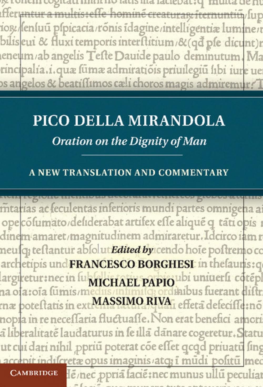 Big bigCover of Pico della Mirandola: Oration on the Dignity of Man