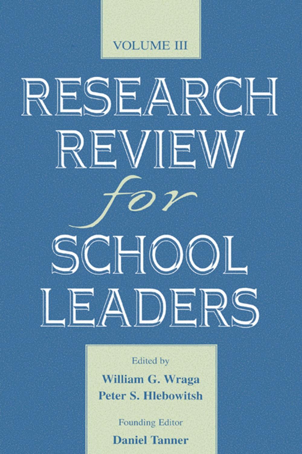 Big bigCover of Research Review for School Leaders