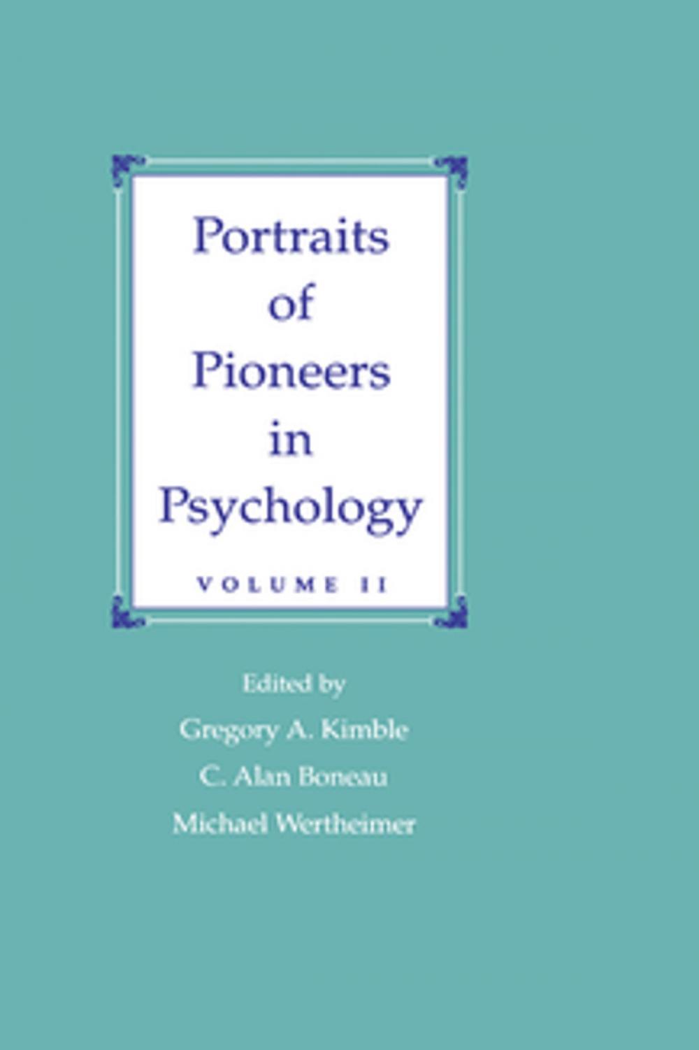 Big bigCover of Portraits of Pioneers in Psychology