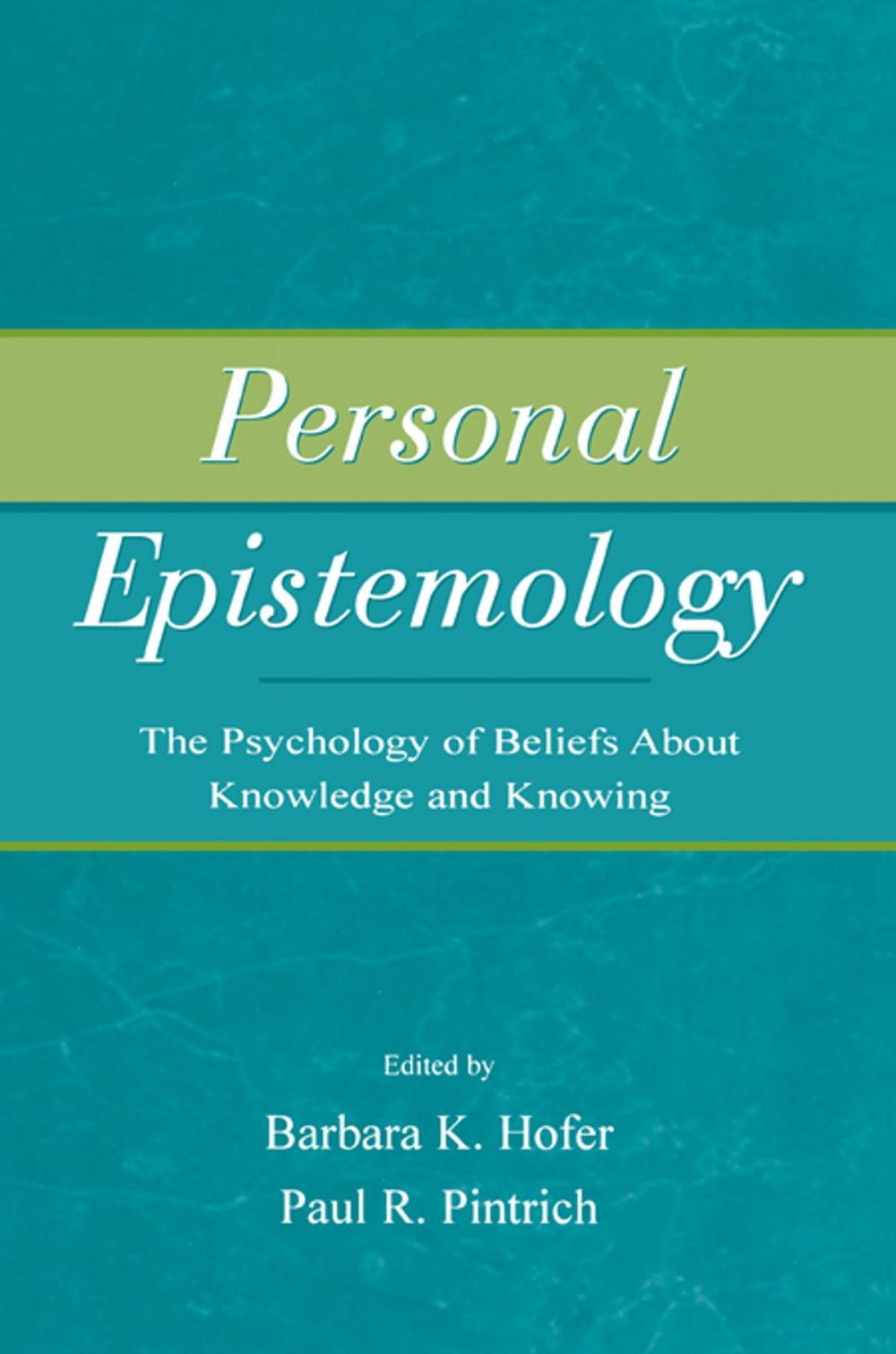 Big bigCover of Personal Epistemology