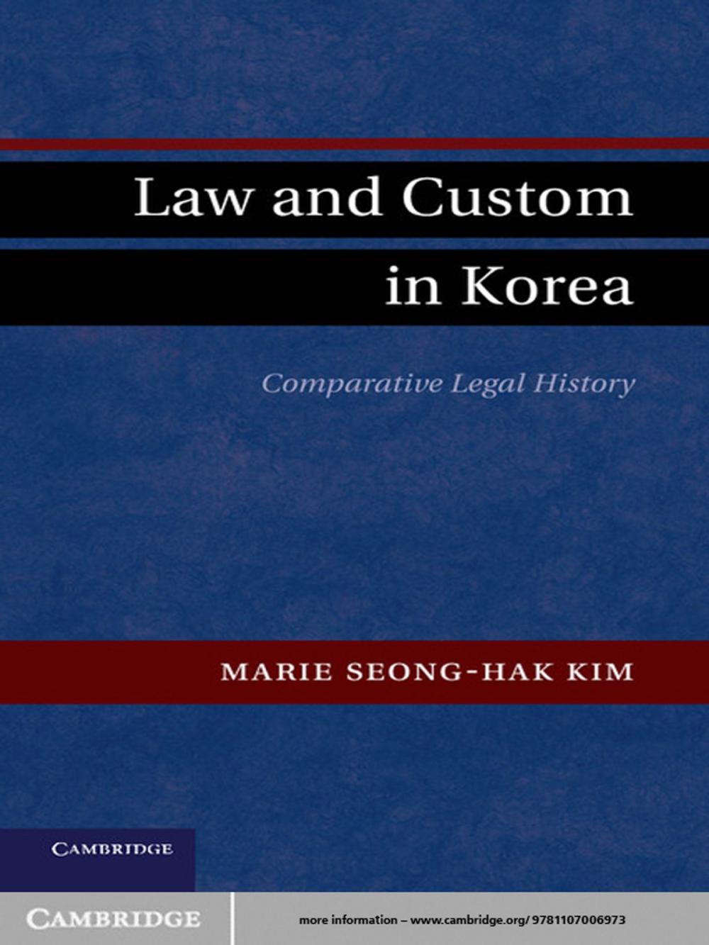 Big bigCover of Law and Custom in Korea