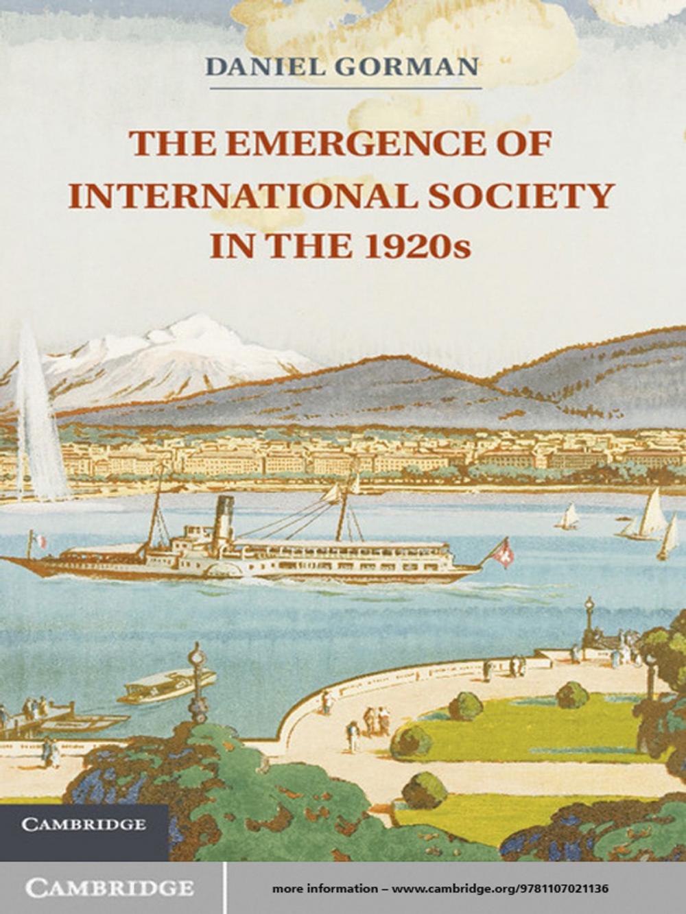 Big bigCover of The Emergence of International Society in the 1920s