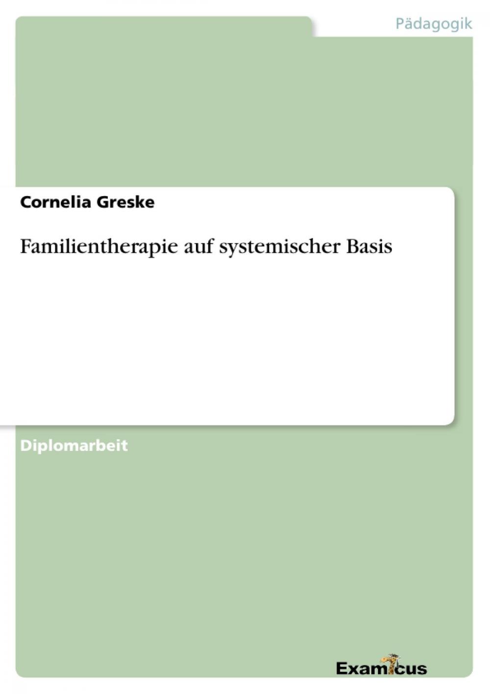 Big bigCover of Familientherapie auf systemischer Basis