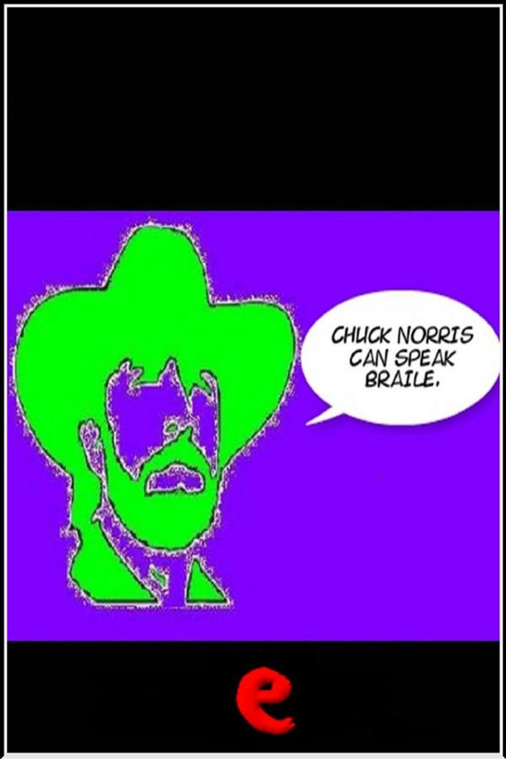 Big bigCover of Chuck Norris can speak braile.