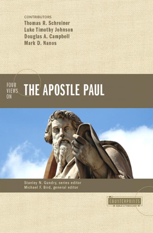 Cover of the book Four Views on the Apostle Paul by Michael F. Bird, Stanley N. Gundry, Douglas A. Campbell, Mark D. Nanos, Luke Timothy Johnson, Thomas R. Schreiner, Zondervan, Zondervan Academic