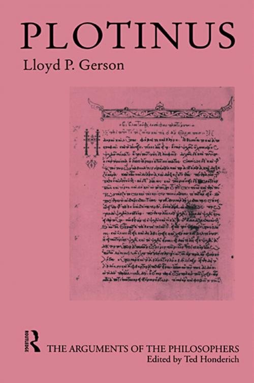 Cover of the book Plotinus-Arg Philosophers by Lloyd P. Gerson, Taylor and Francis