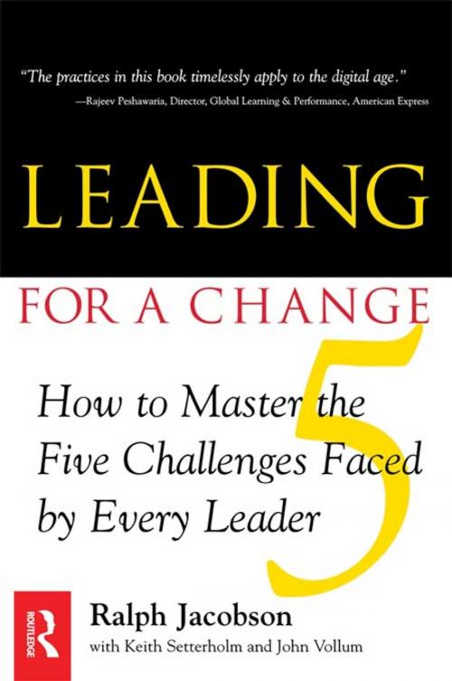 Cover of the book Leading for a Change by Ralph D. Jacobson, Taylor and Francis