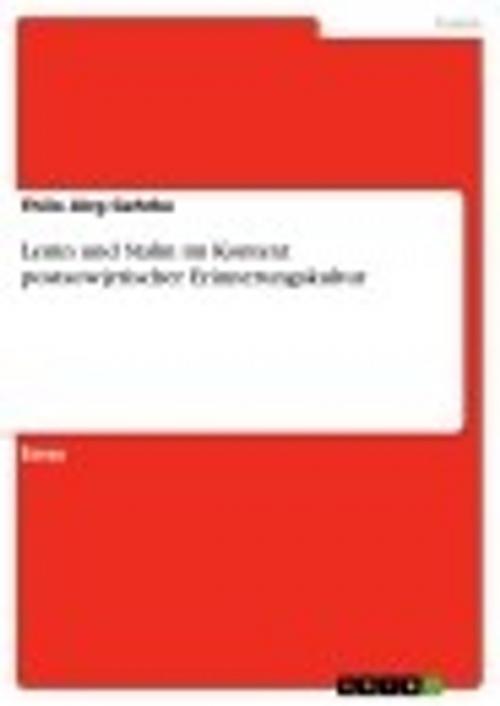 Cover of the book Lenin und Stalin im Kontext postsowjetischer Erinnerungskultur by Thilo Jörg Gehrke, GRIN Verlag