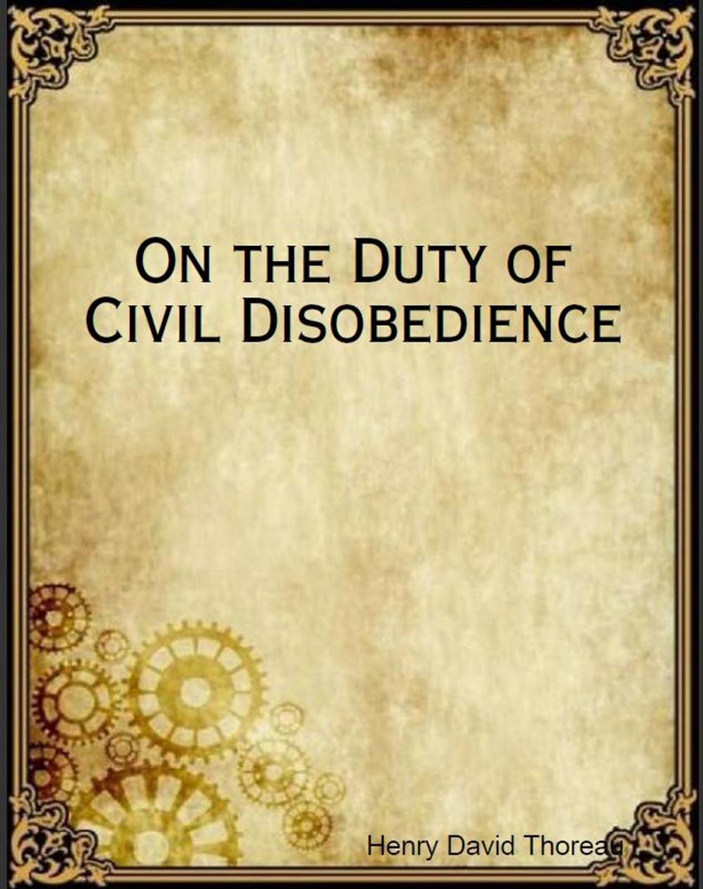 Big bigCover of On the Duty of Civil Disobedience