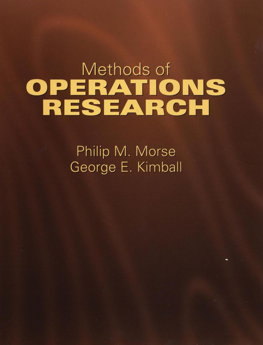 Big bigCover of Methods of Operations Research