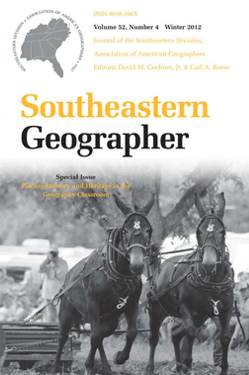 Big bigCover of Southeastern Geographer