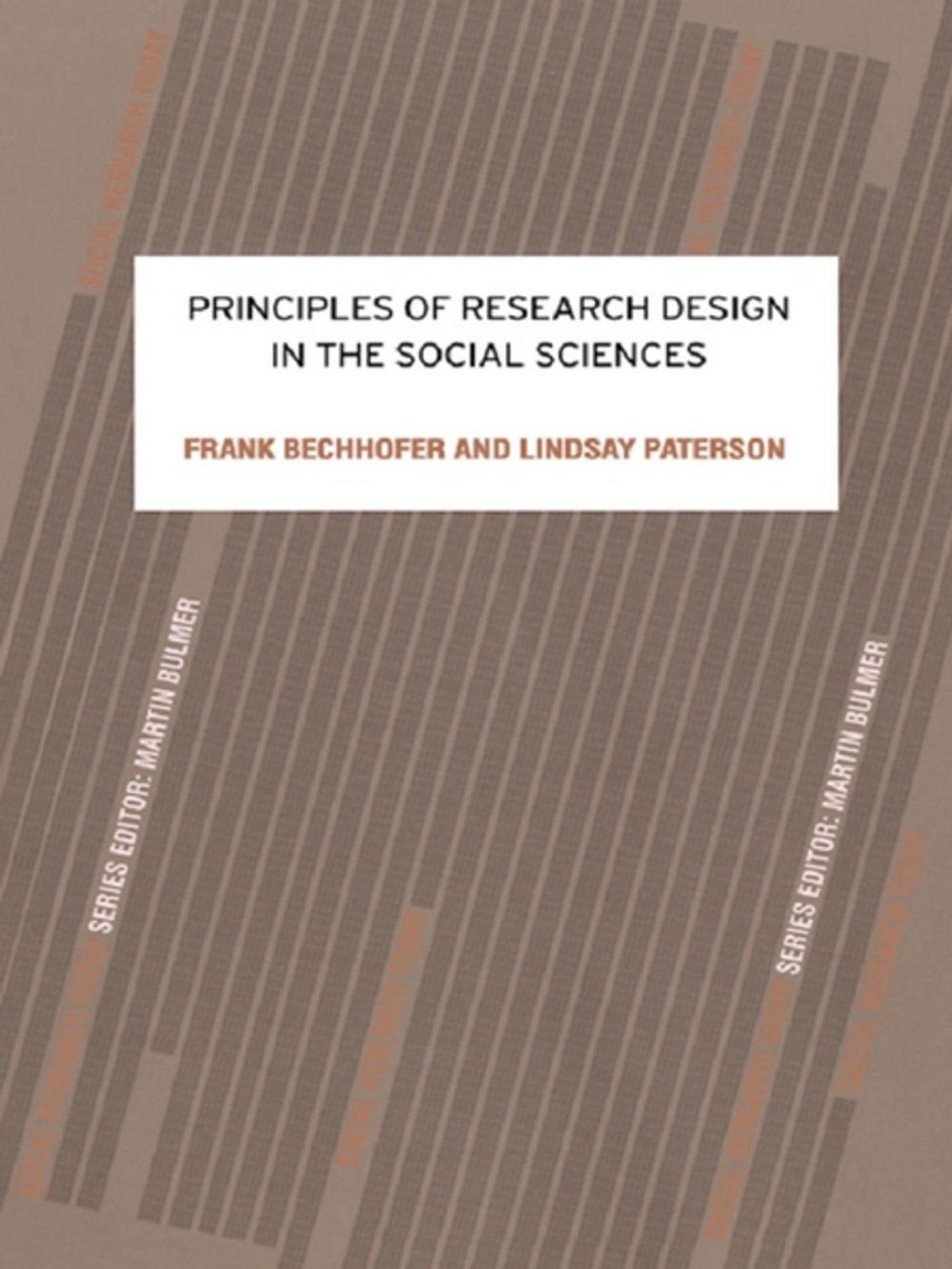 Big bigCover of Principles of Research Design in the Social Sciences