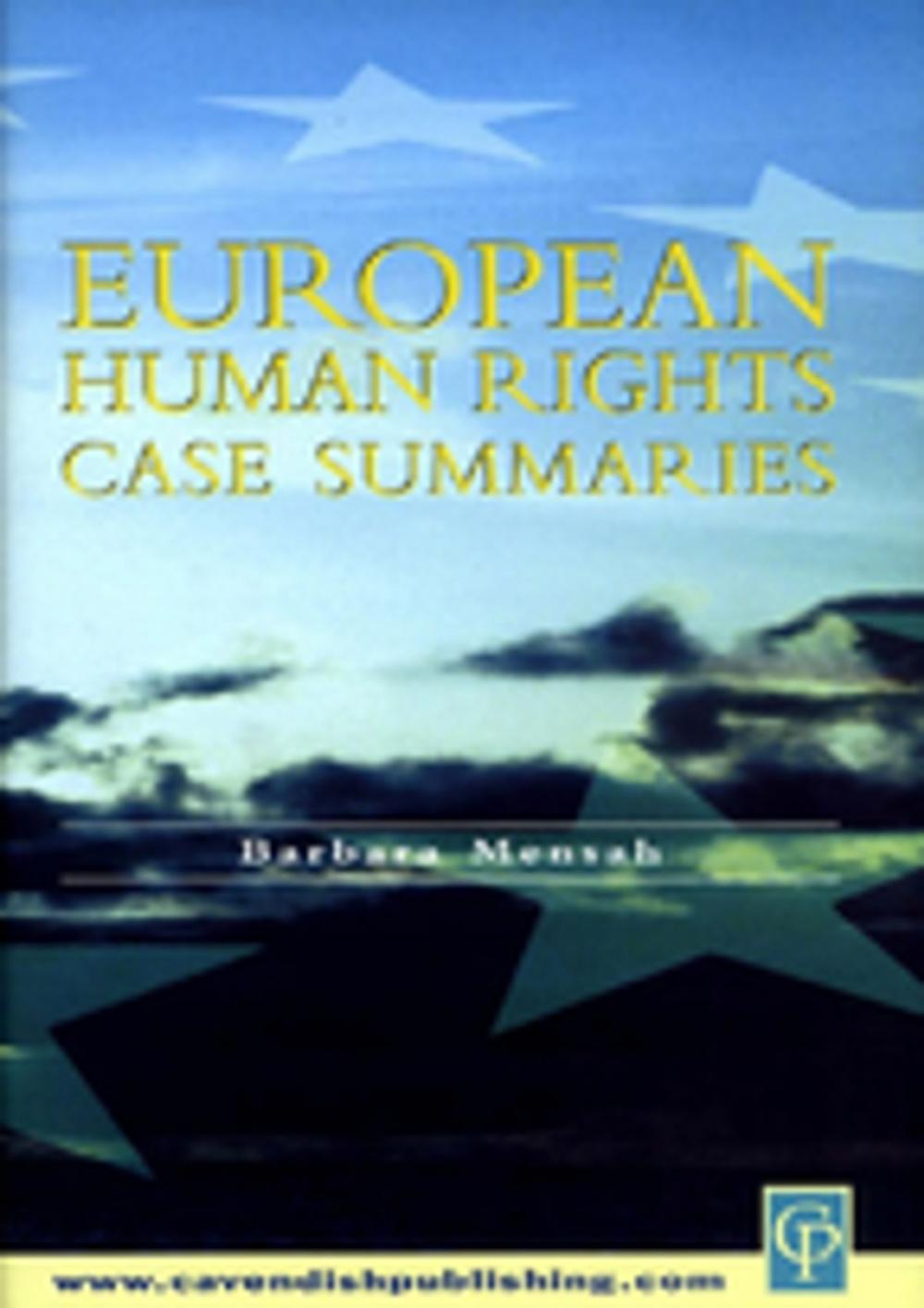 Big bigCover of European Human Rights Case Summaries