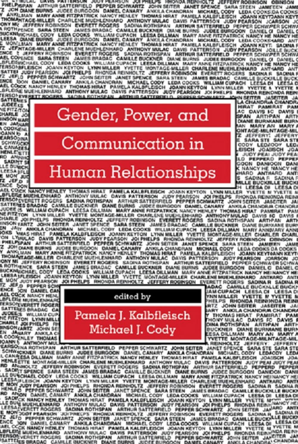 Big bigCover of Gender, Power, and Communication in Human Relationships